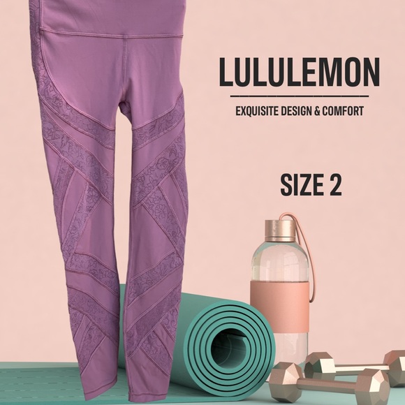 Lululemon Floral Mesh Leggings - Picture 1 of 9